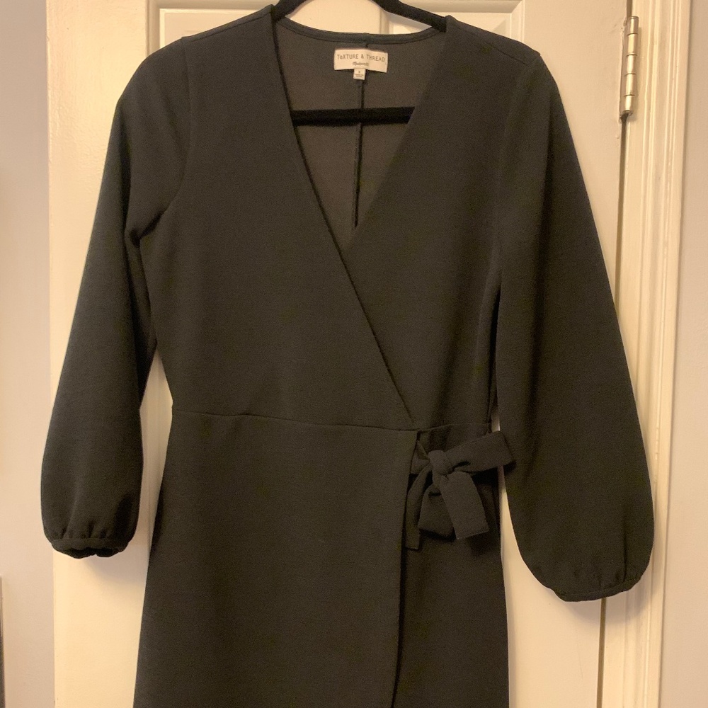 Madewell x Texture & Thread long sleeve side-tie dress